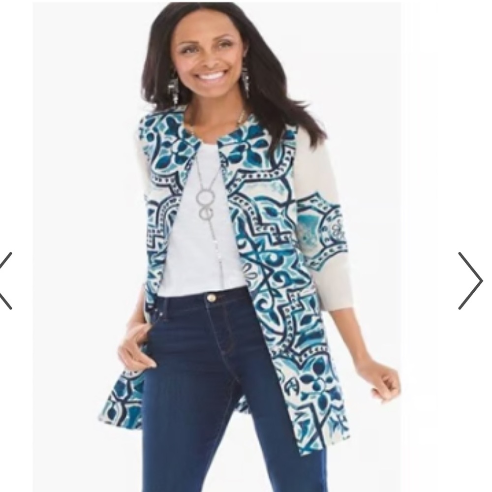 Chico’s - Tunic Style Artesian Linen Jacket